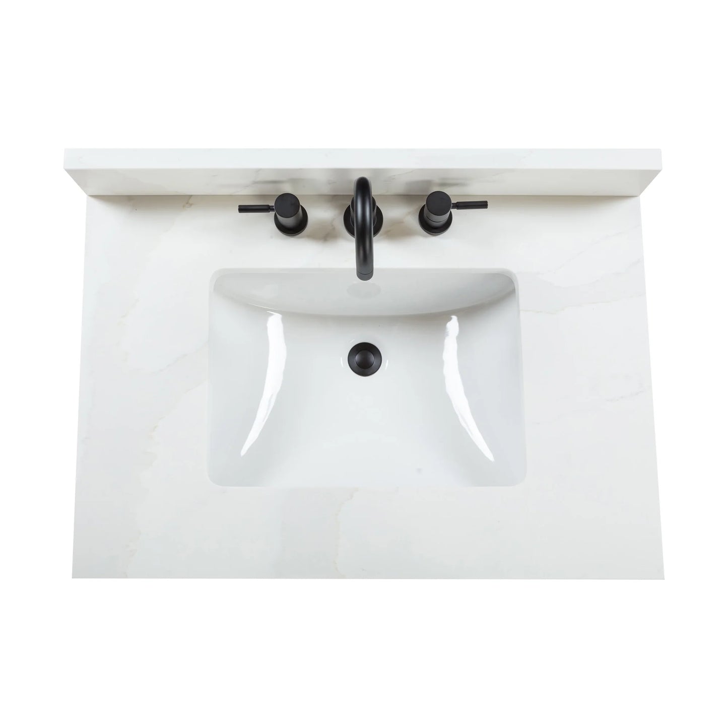 Adele 30" Freestanding Bathroom Vanity with Calacatta White Quartz Top and Vitreous China Undermount Sink