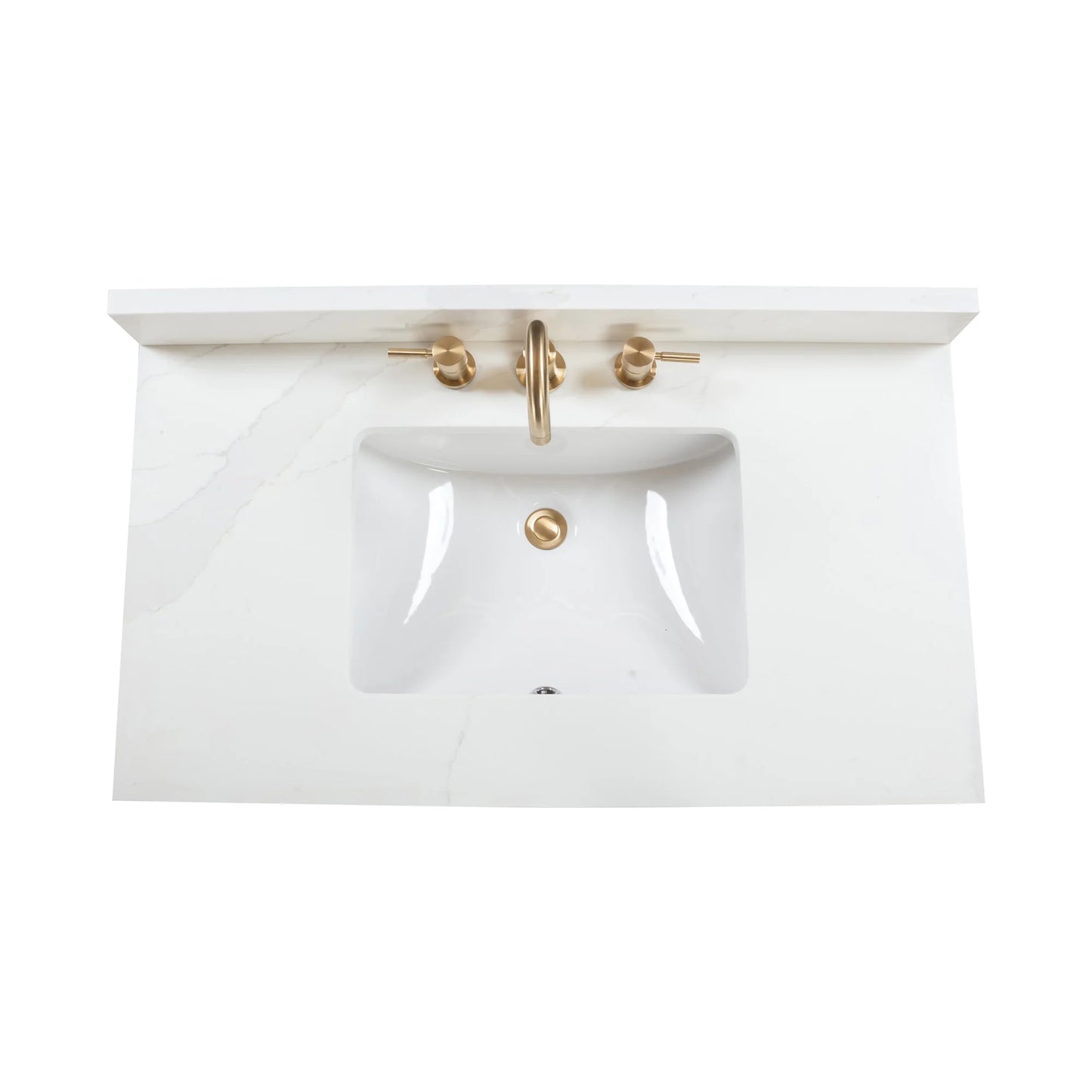 Adele 36" Freestanding Bathroom Vanity with Calacatta White Quartz Top and Vitreous China Undermount Sink