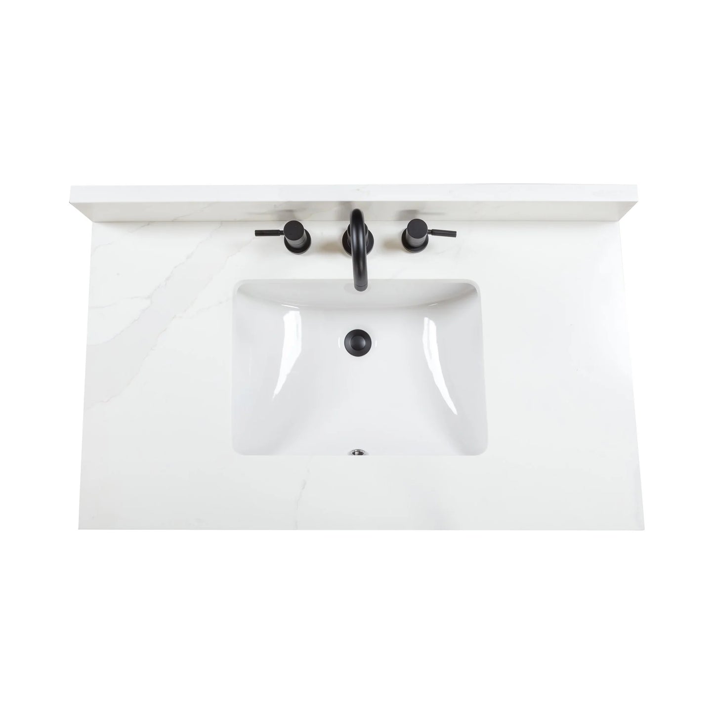 Adele 36" Freestanding Bathroom Vanity with Calacatta White Quartz Top and Vitreous China Undermount Sink