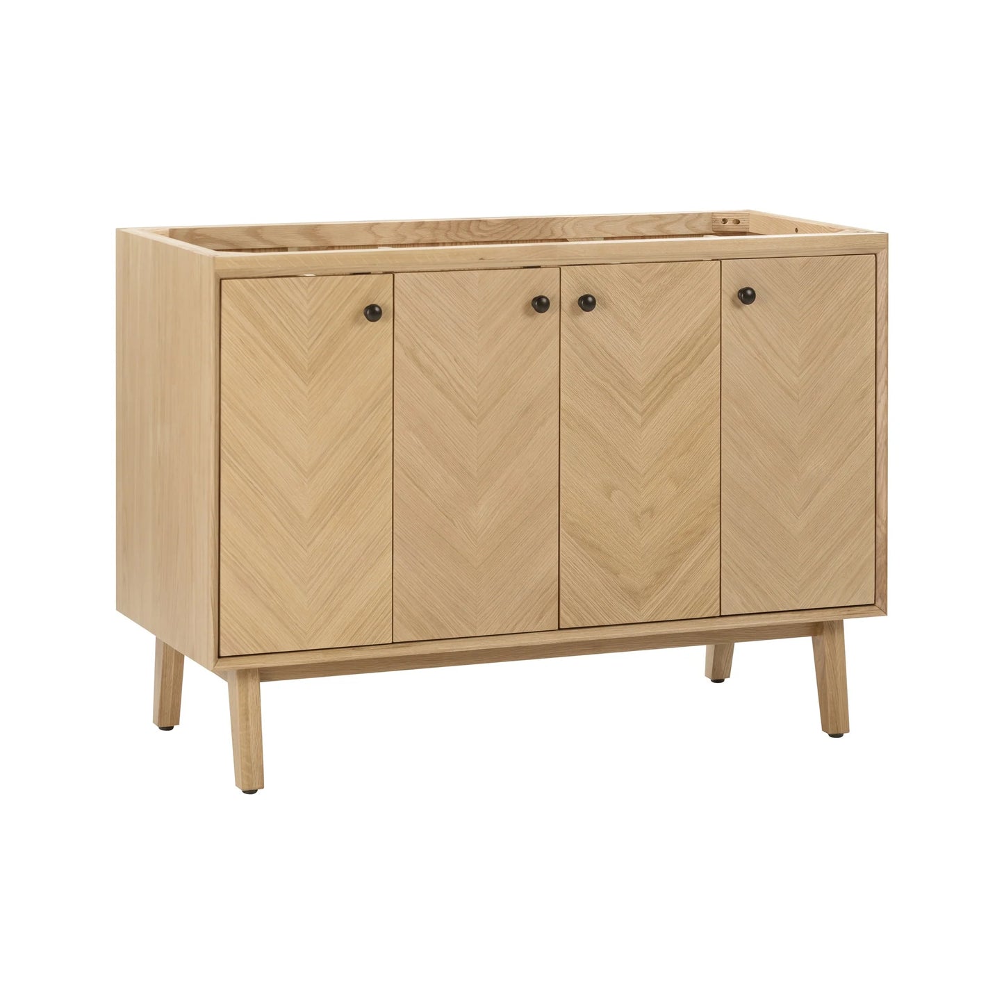 Adele 48" Freestanding Bathroom Vanity with Calacatta White Quartz Top and Vitreous China Undermount Sink
