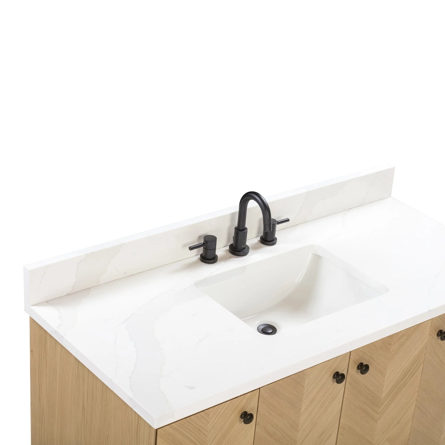Adele 48" Freestanding Bathroom Vanity with Calacatta White Quartz Top and Vitreous China Undermount Sink