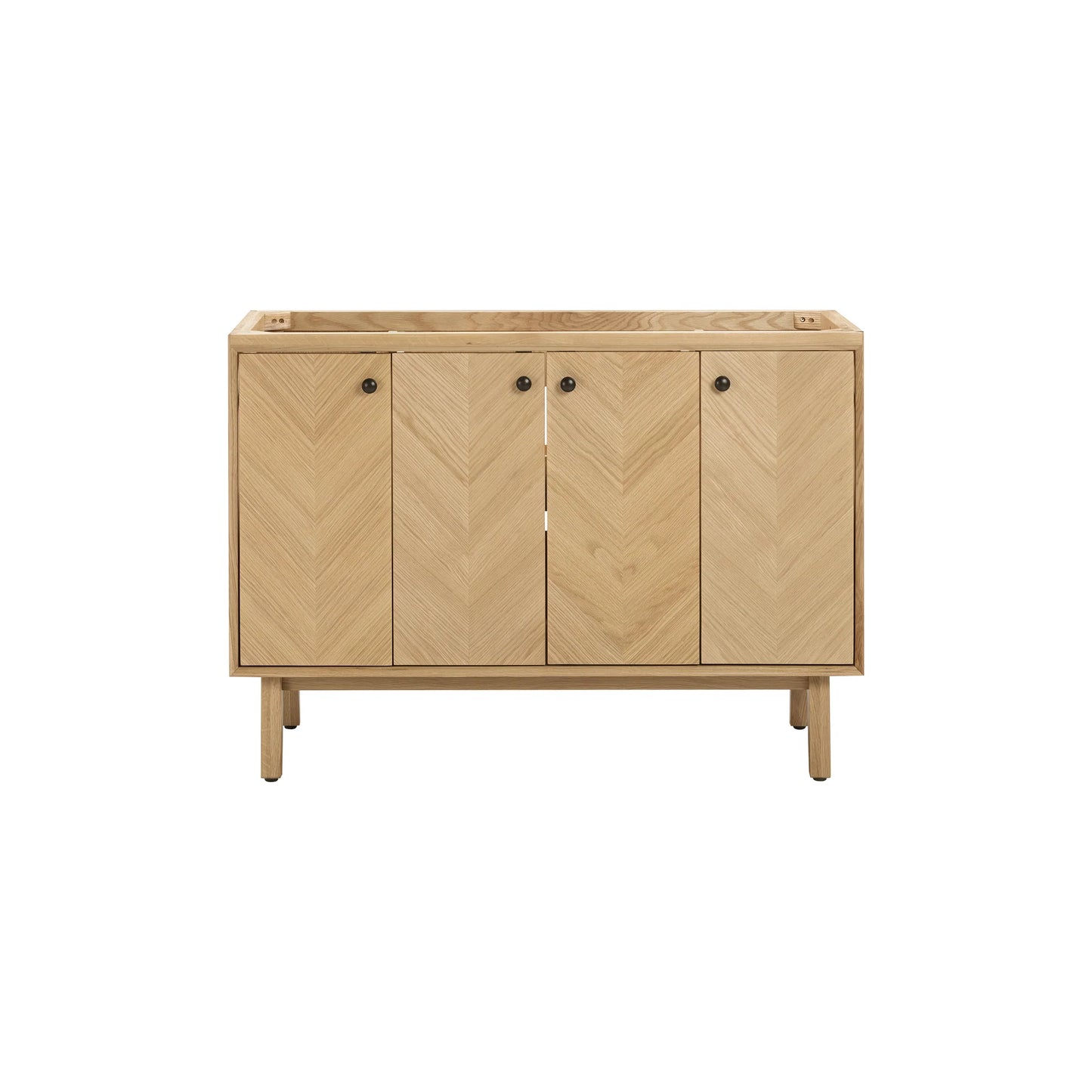 Adele 48" Freestanding Bathroom Vanity with Calacatta White Quartz Top and Vitreous China Undermount Sink