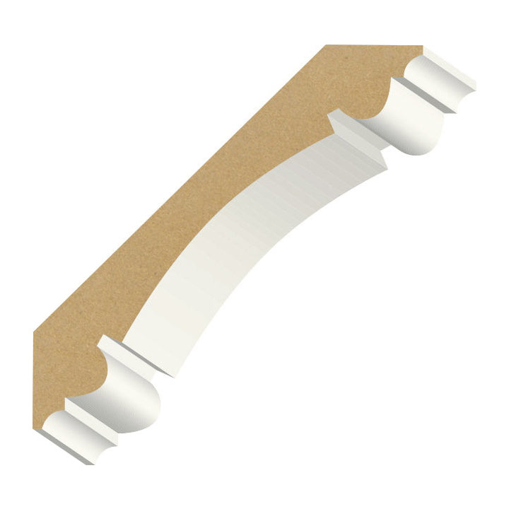 7-3/16" MDF Double Bead Corolina Crown