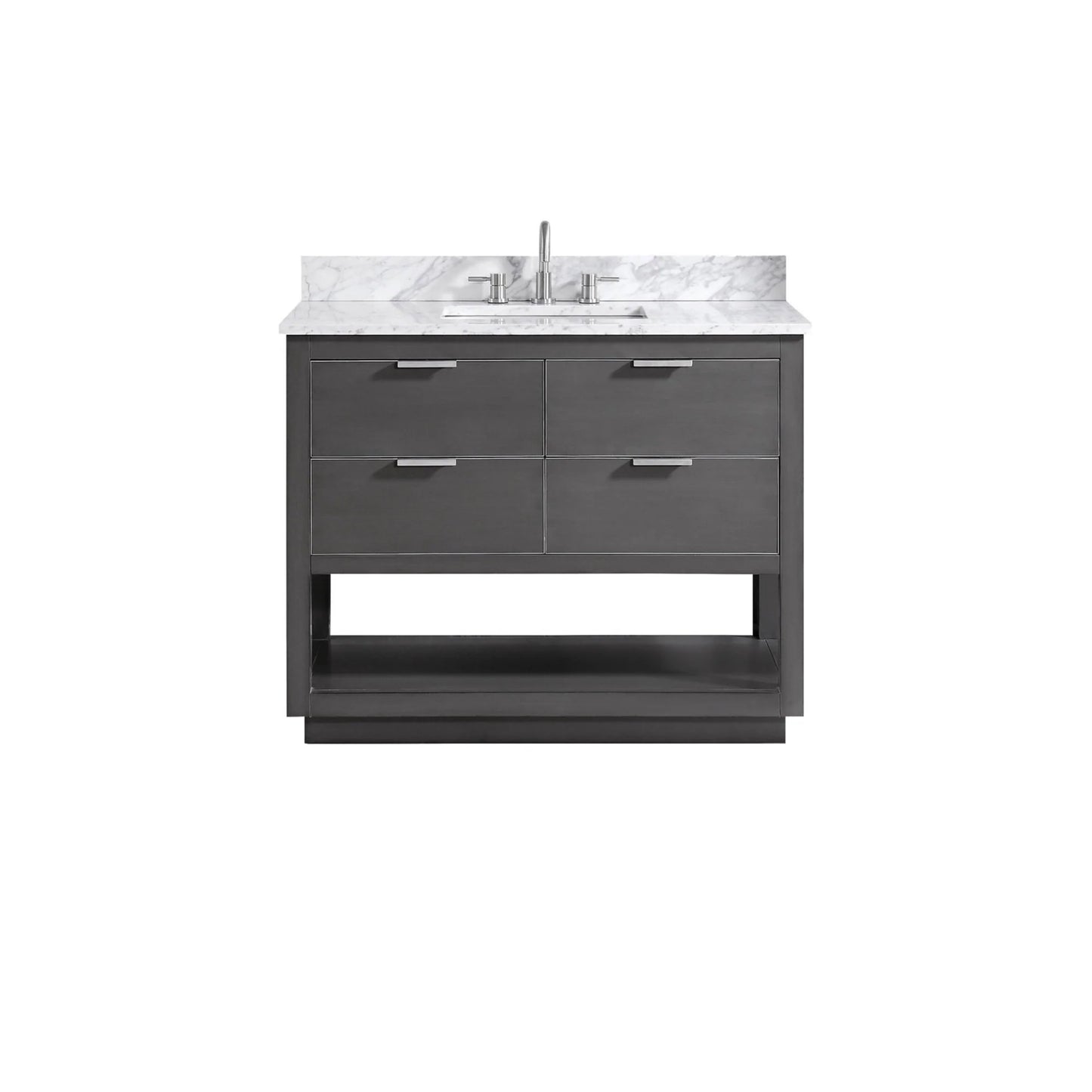 Allie 36" Freestanding Bathroom Vanity with Stone Top and Vitreous China Undermount Sink