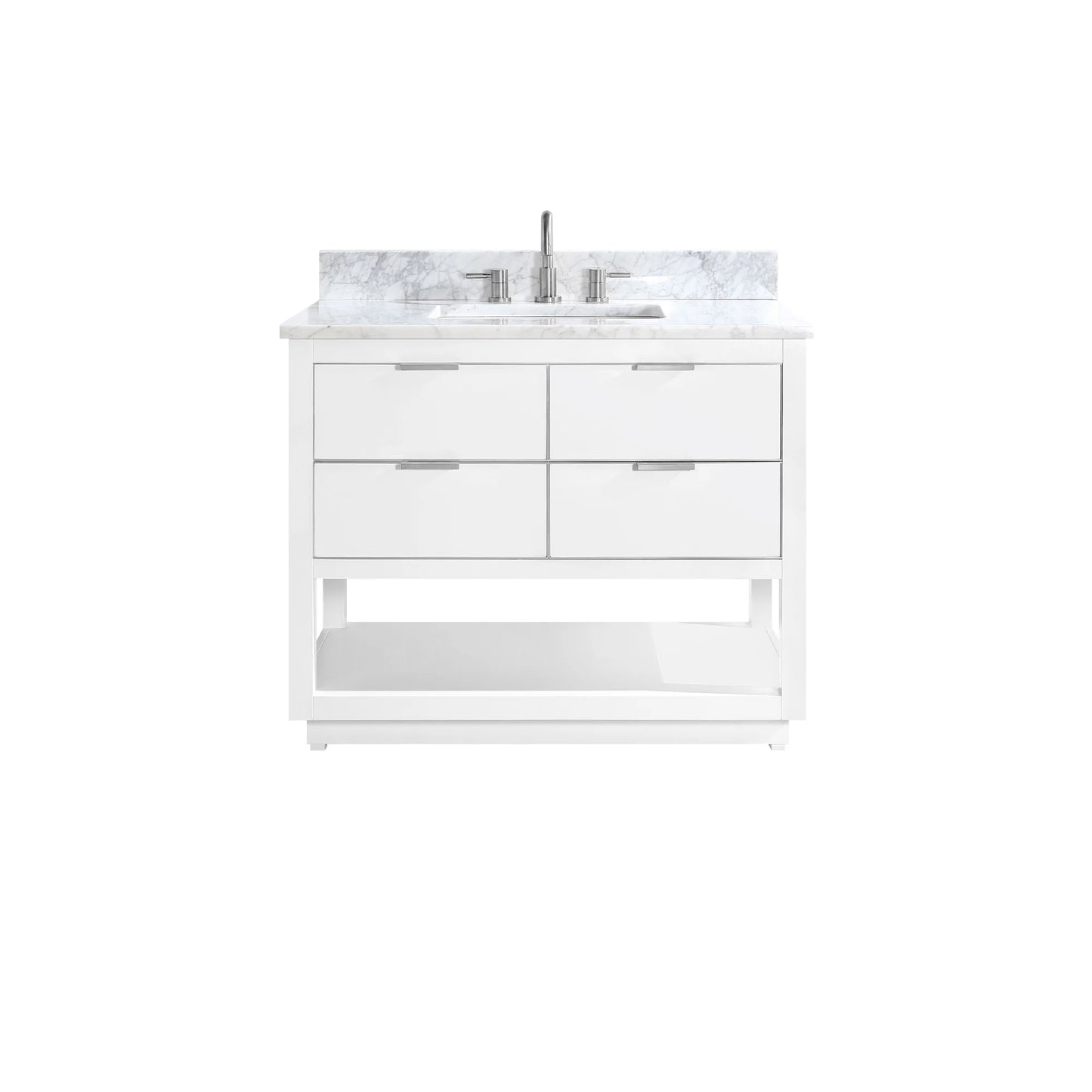 Allie 36" Freestanding Bathroom Vanity with Stone Top and Vitreous China Undermount Sink
