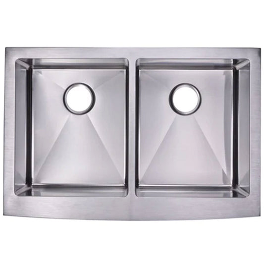 Ronny 33" Stainless Steel Apron / Farmhouse Double Basin Kitchen Sink