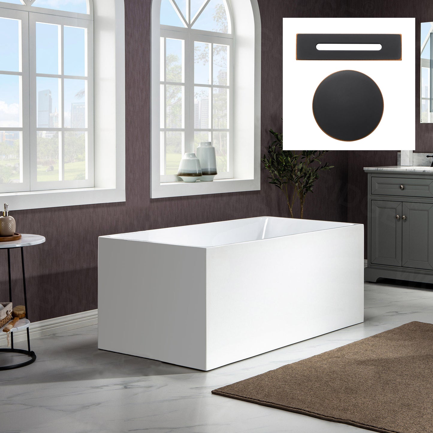Hako 59" Freestanding Bathtub