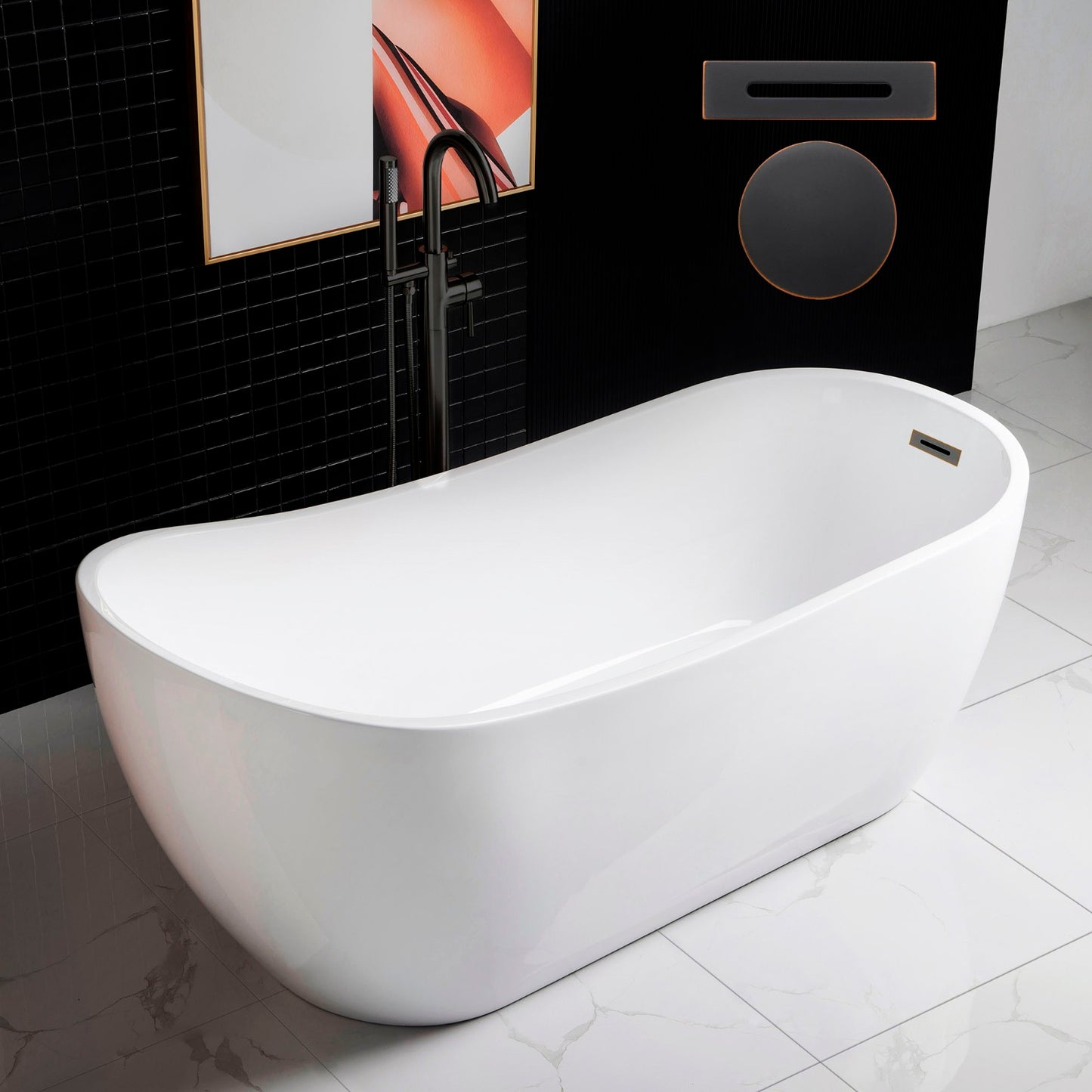 Welle 67" Freestanding Bathtub