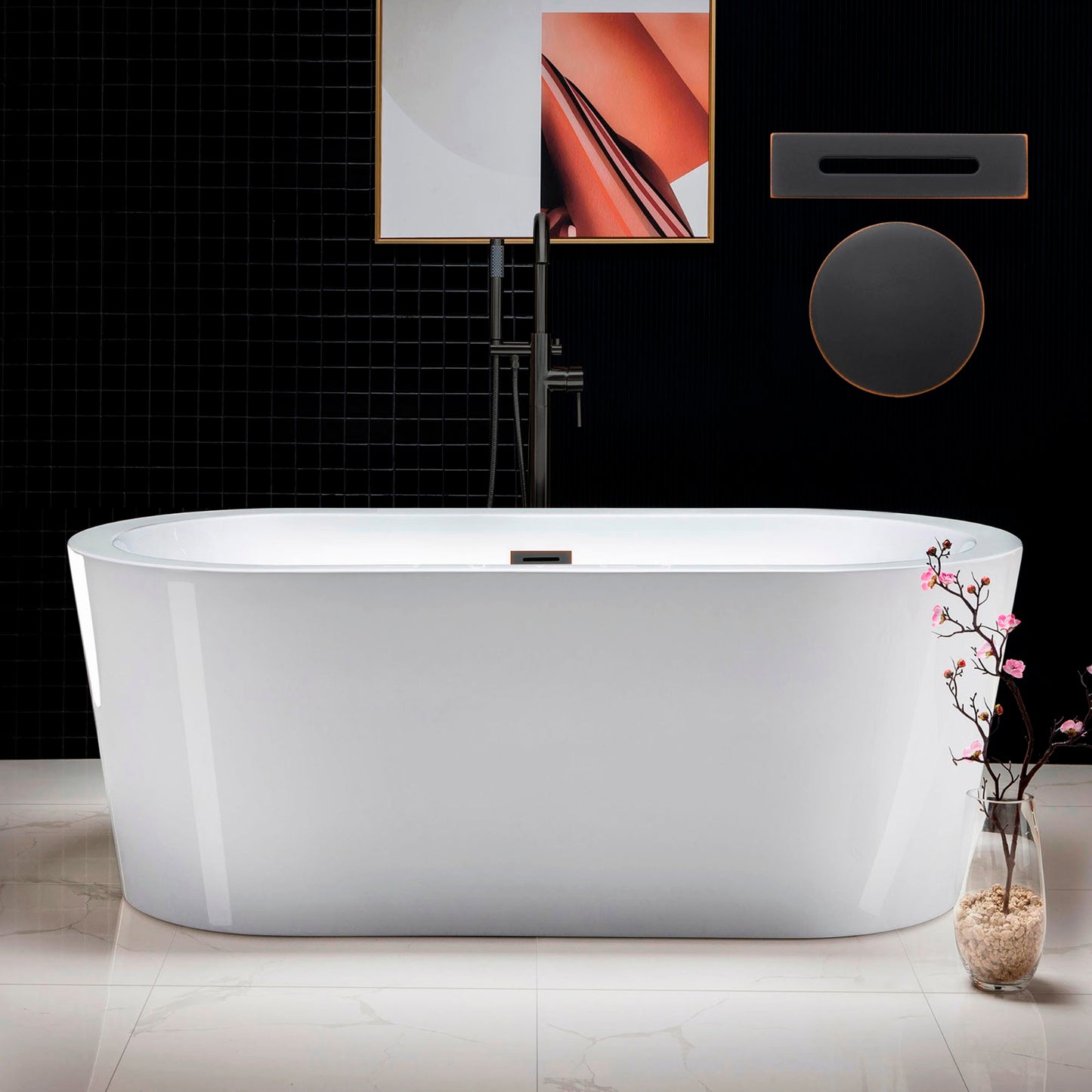 Kiri 59" Freestanding Bathtub
