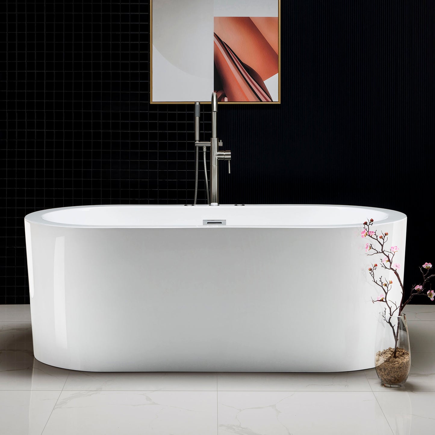 Remous 67" Freestanding Whirlpool Bathtub