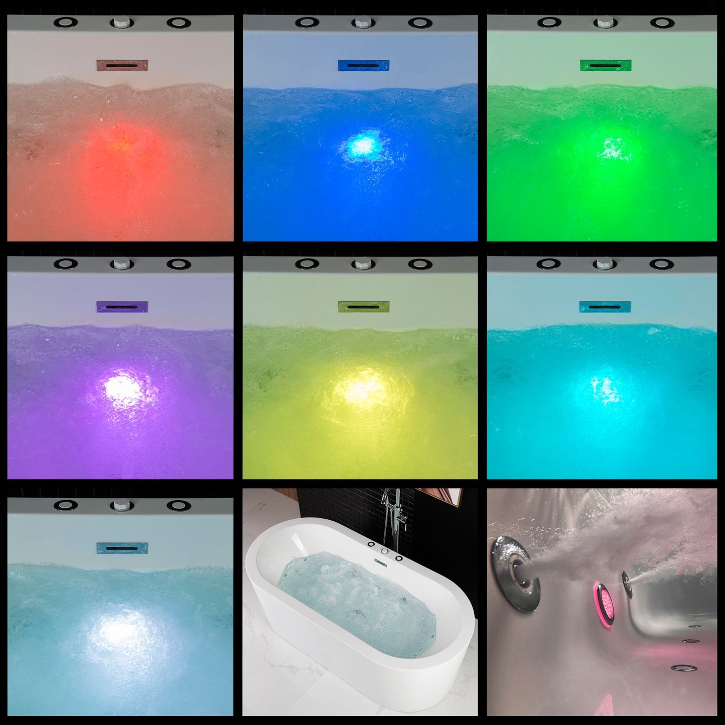 Remous 67" Freestanding Whirlpool Bathtub