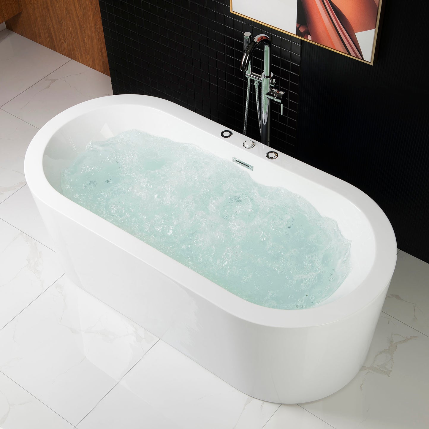 Remous 67" Freestanding Whirlpool Bathtub