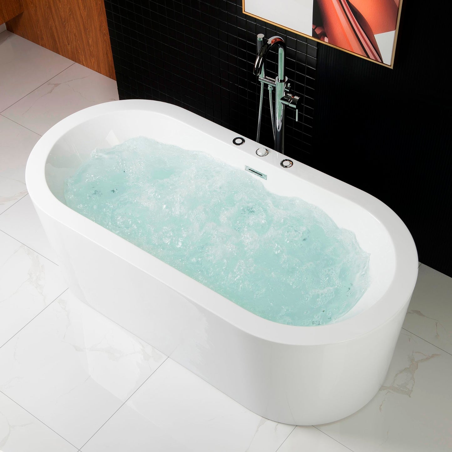 Remous 67" Freestanding Whirlpool Bathtub