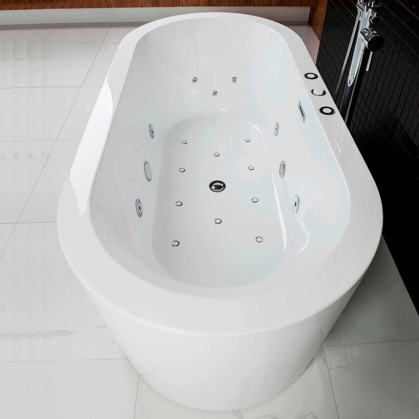 Remous 67" Freestanding Whirlpool Bathtub