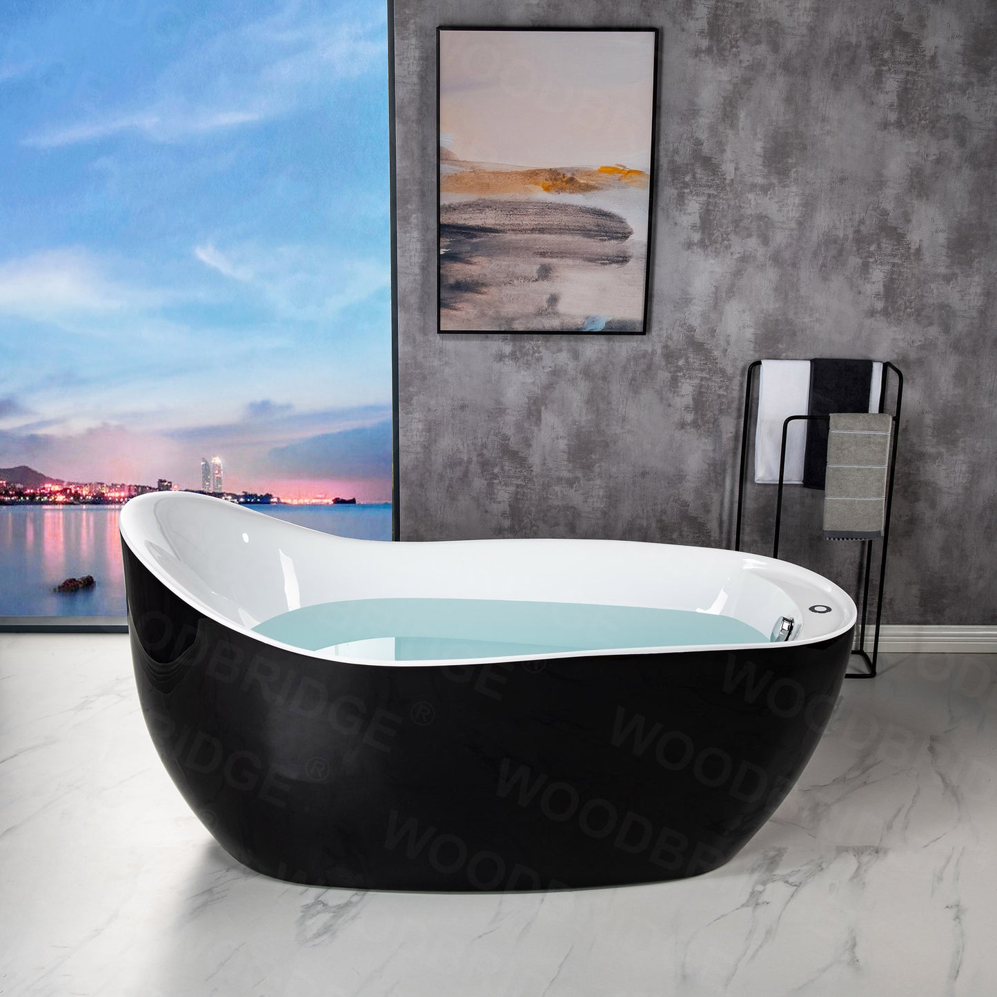 Penumbra 67" Freestanding Whirlpool Bathtub