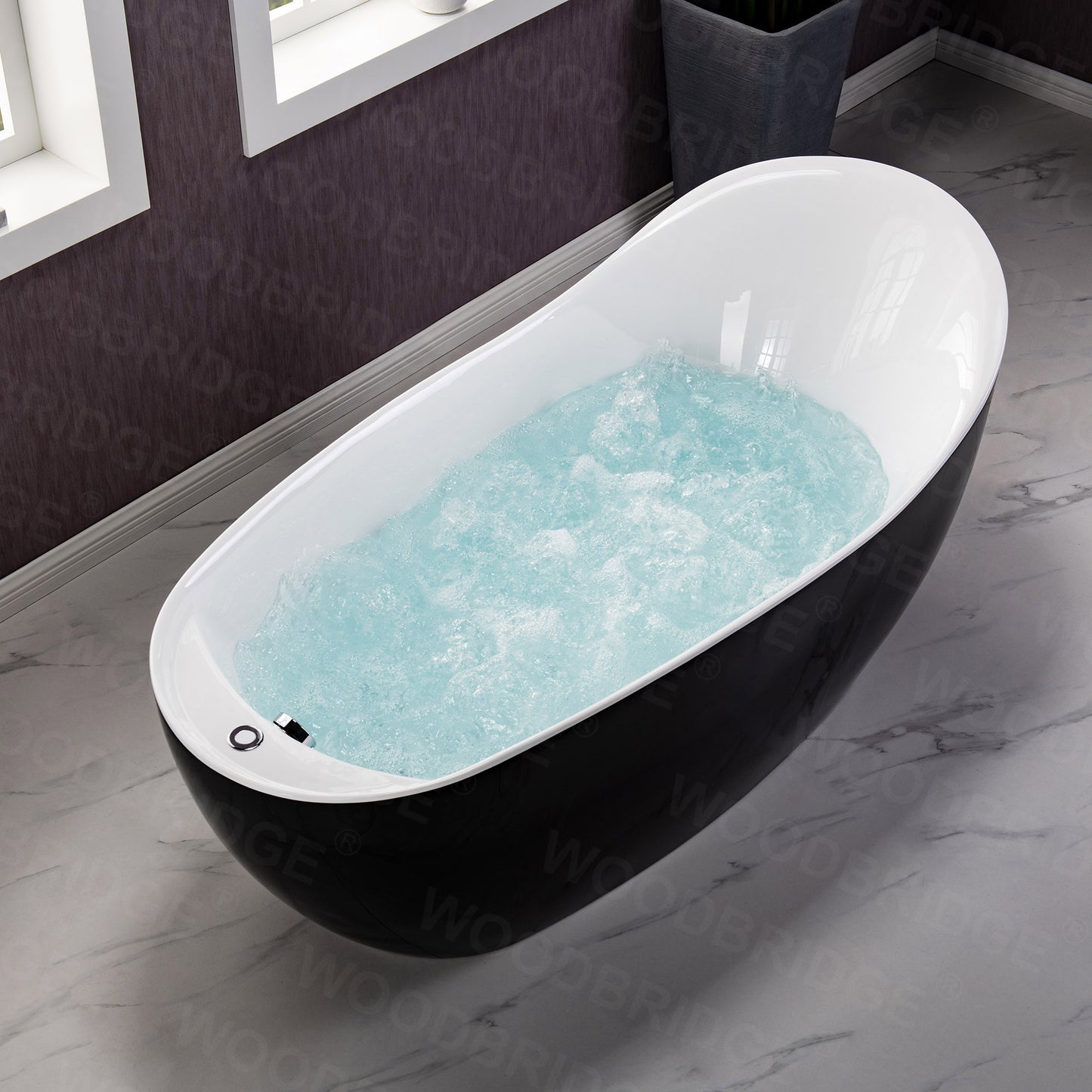 Penumbra 67" Freestanding Whirlpool Bathtub