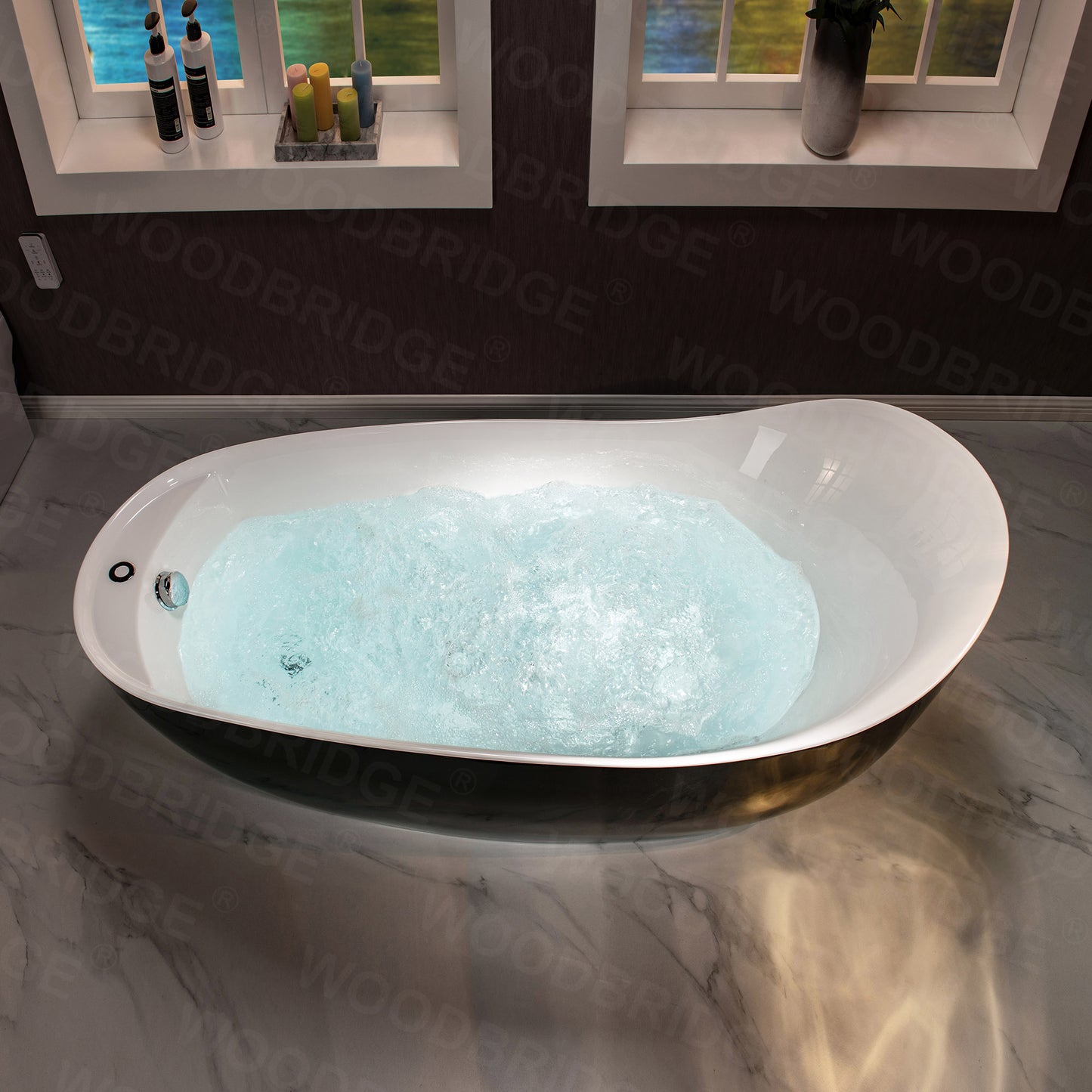 Penumbra 67" Freestanding Whirlpool Bathtub