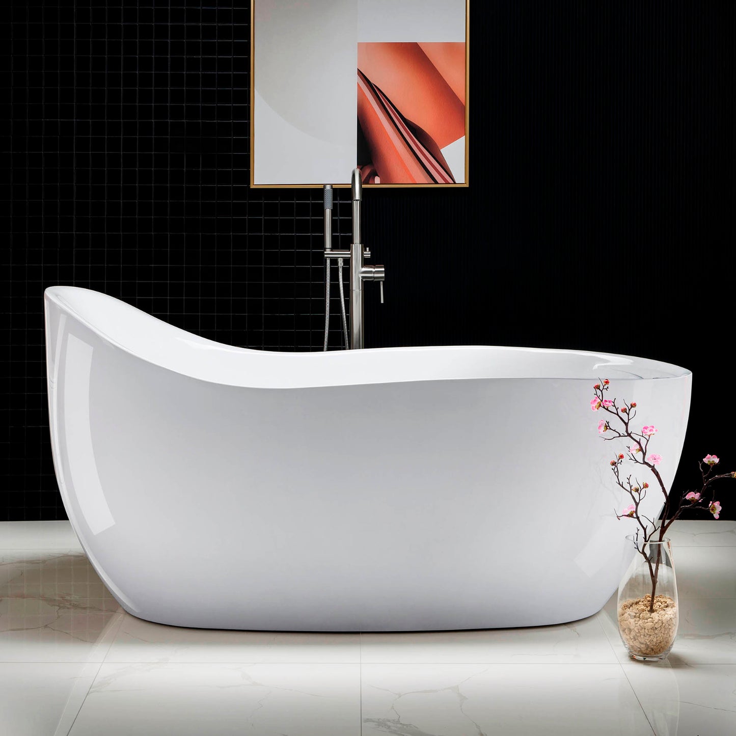Penumbra 67" Freestanding Whirlpool Bathtub