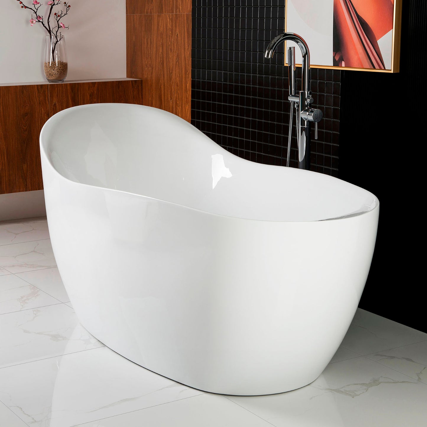 Penumbra 67" Freestanding Whirlpool Bathtub