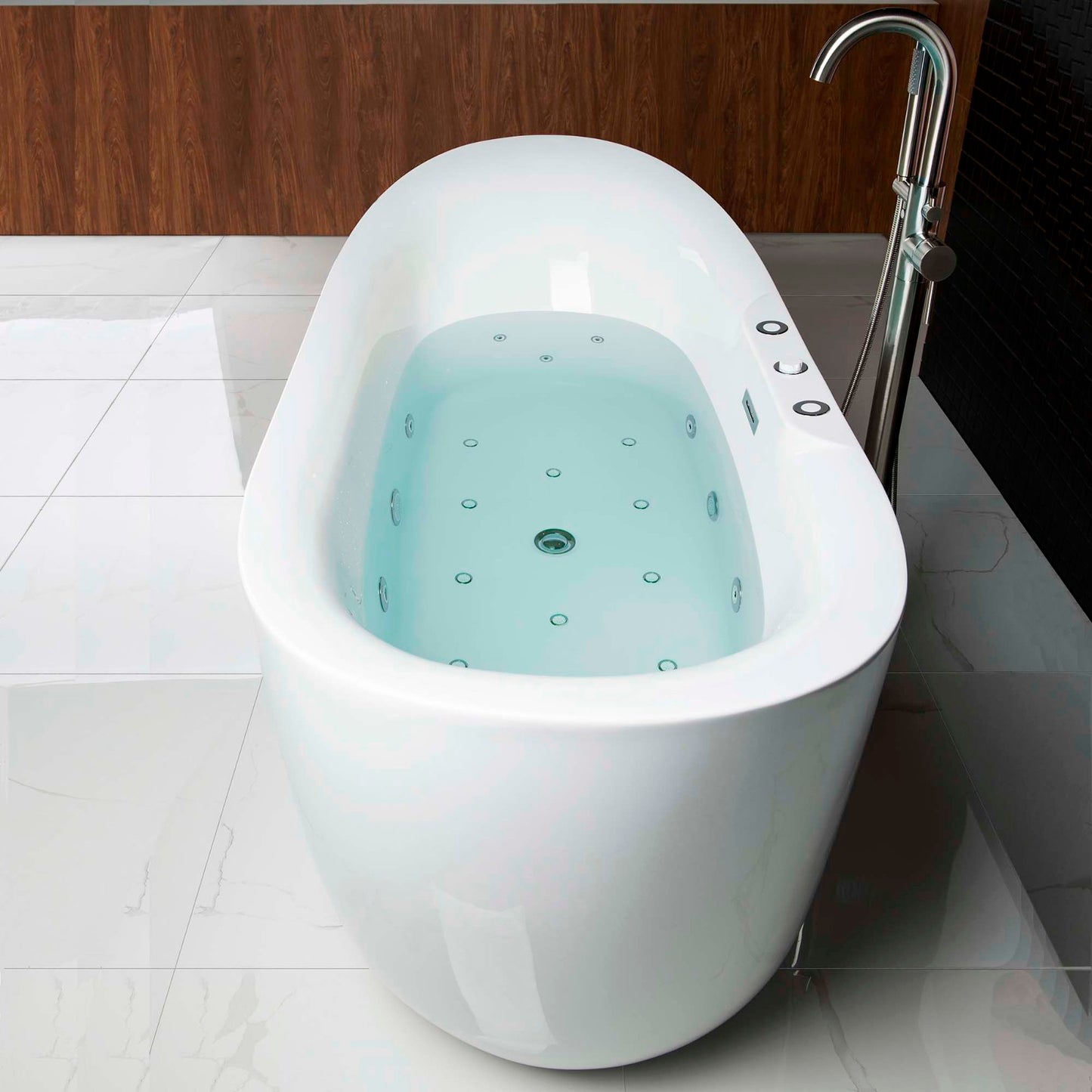 Tekne 71" Freestanding Whirlpool Bathtub