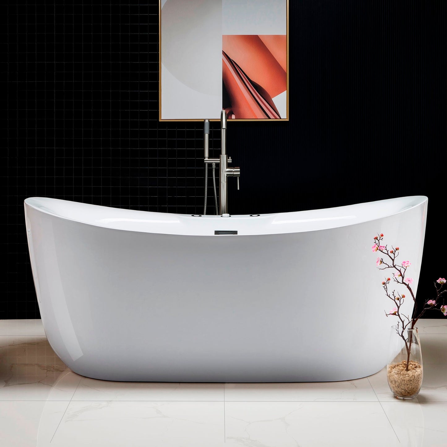 Tekne 71" Freestanding Whirlpool Bathtub
