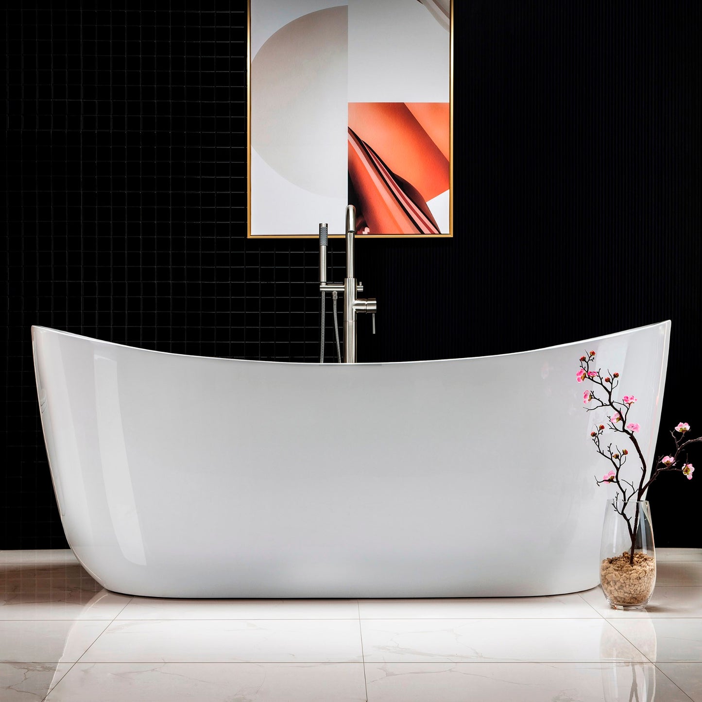 Tekne 71" Freestanding Whirlpool Bathtub