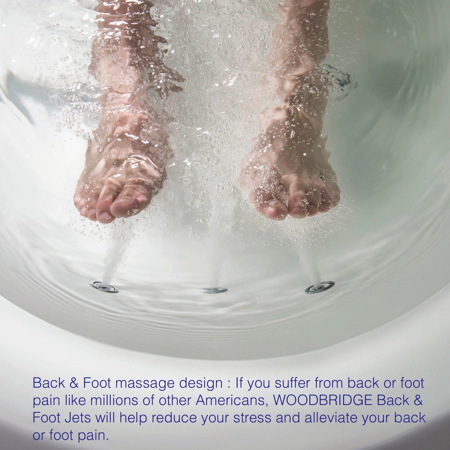 Tekne 71" Freestanding Whirlpool Bathtub