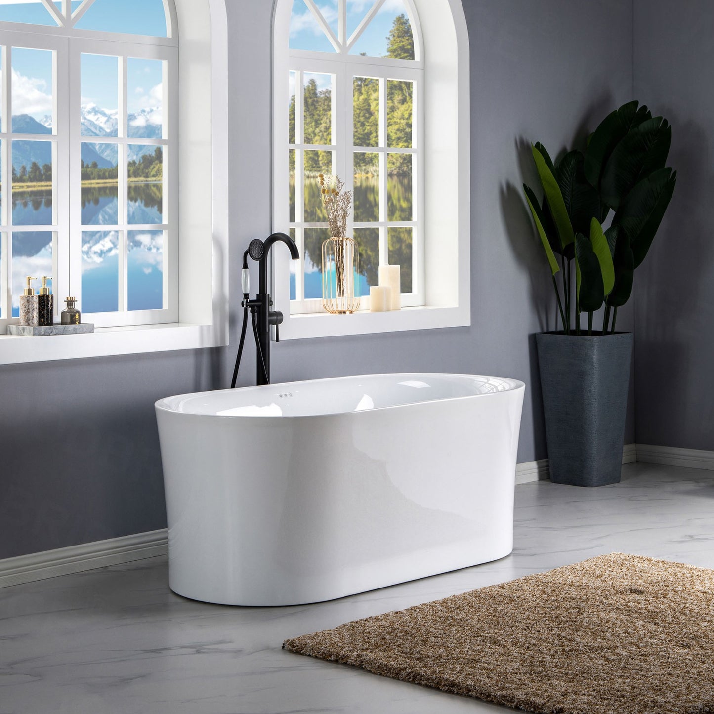 Badewanne 67" Freestanding Whirlpool Bathtub