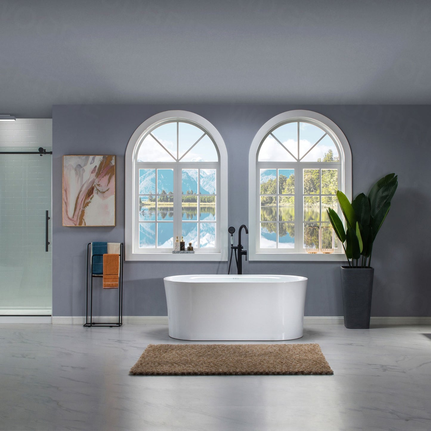 Badewanne 67" Freestanding Whirlpool Bathtub