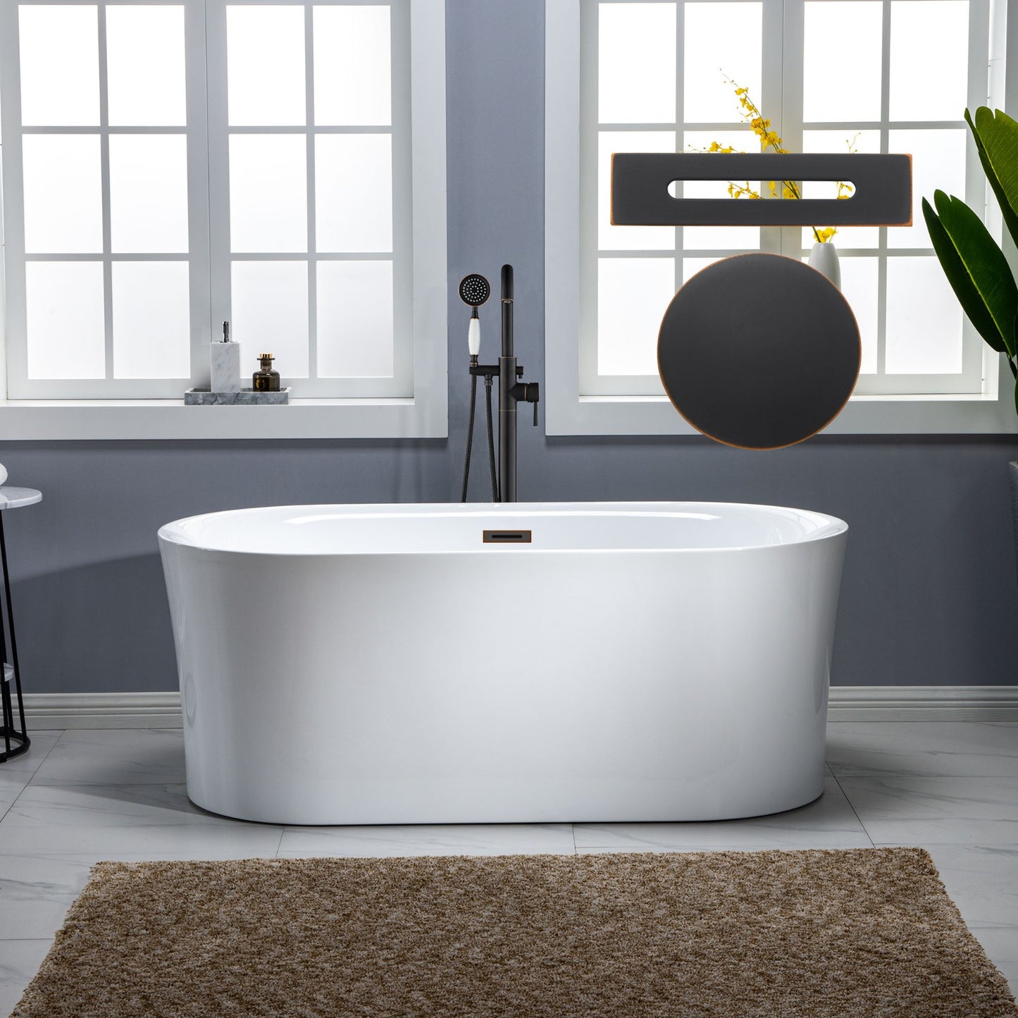 Badewanne 67" Freestanding Whirlpool Bathtub