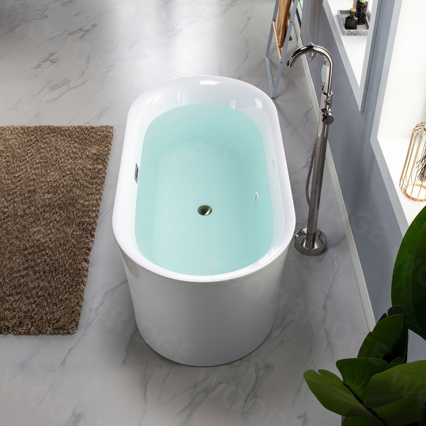 Badewanne 59" Freestanding Whirlpool Bathtub