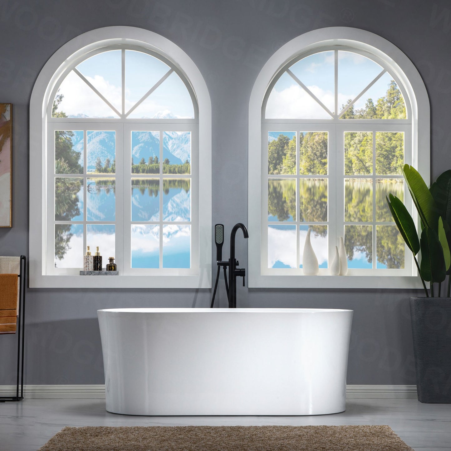 Badewanne 59" Freestanding Whirlpool Bathtub