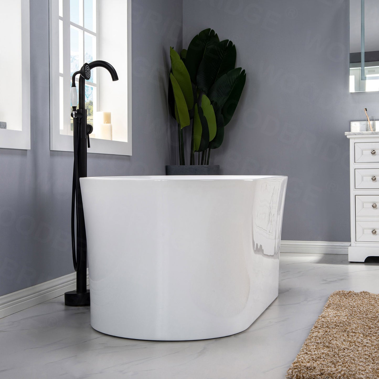 Badewanne 59" Freestanding Whirlpool Bathtub