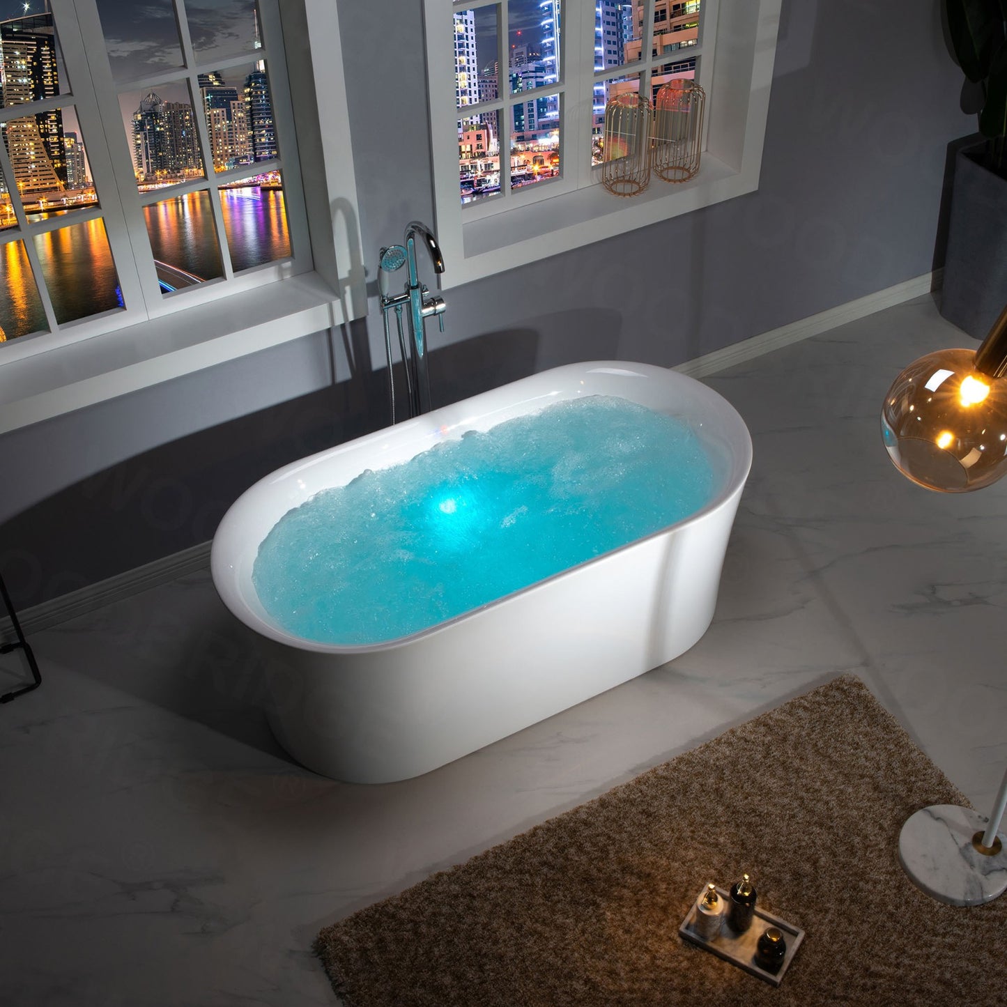 Badewanne 59" Freestanding Whirlpool Bathtub