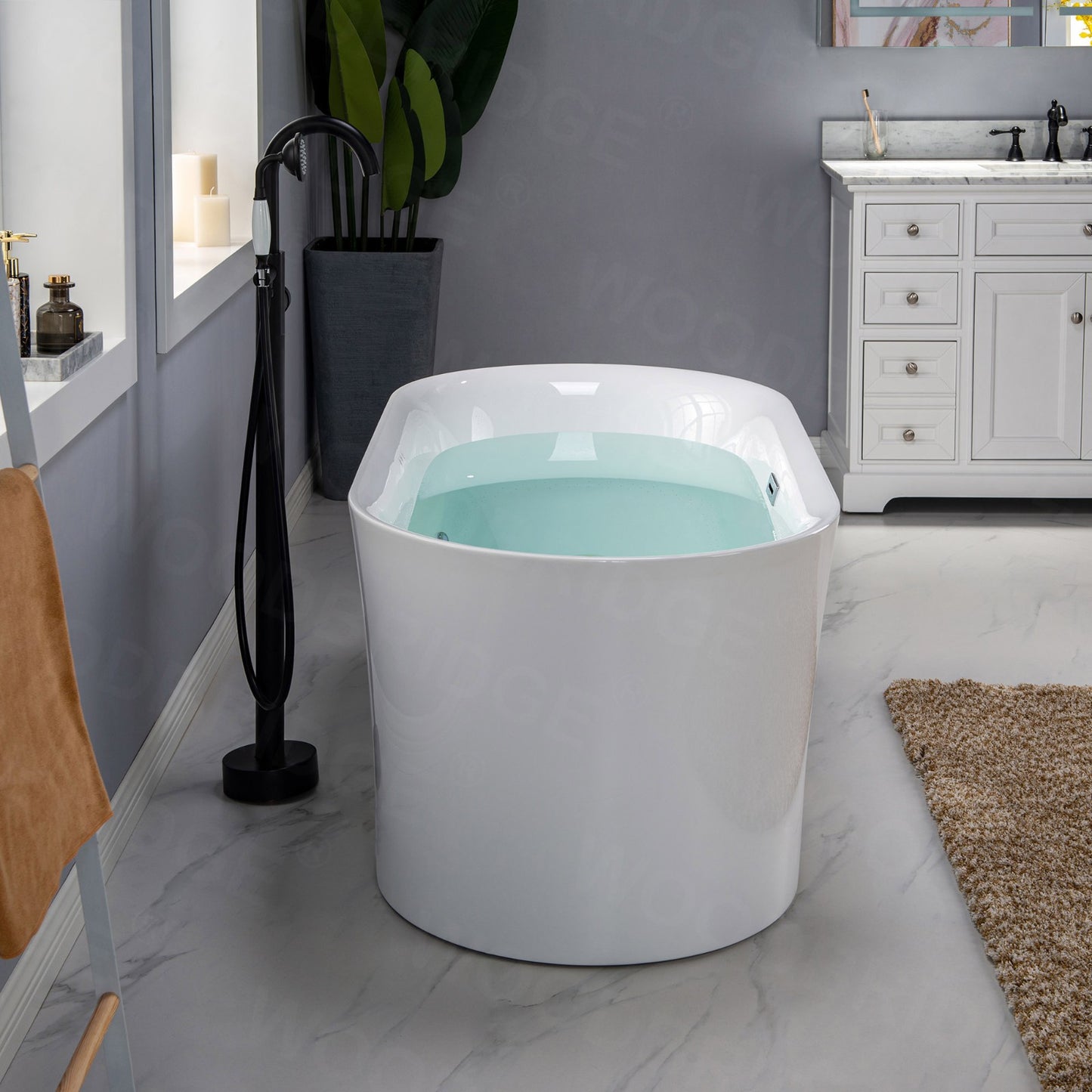 Badewanne 59" Freestanding Whirlpool Bathtub