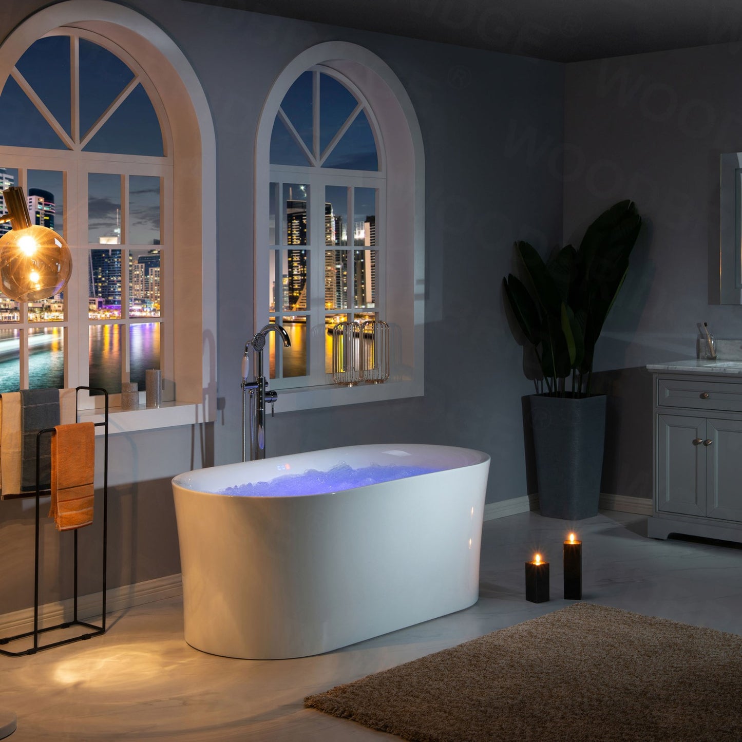 Badewanne 59" Freestanding Whirlpool Bathtub