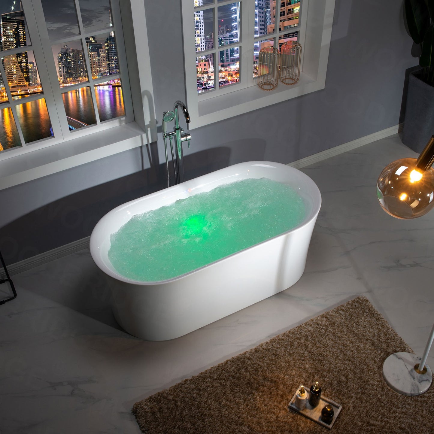 Badewanne 59" Freestanding Whirlpool Bathtub
