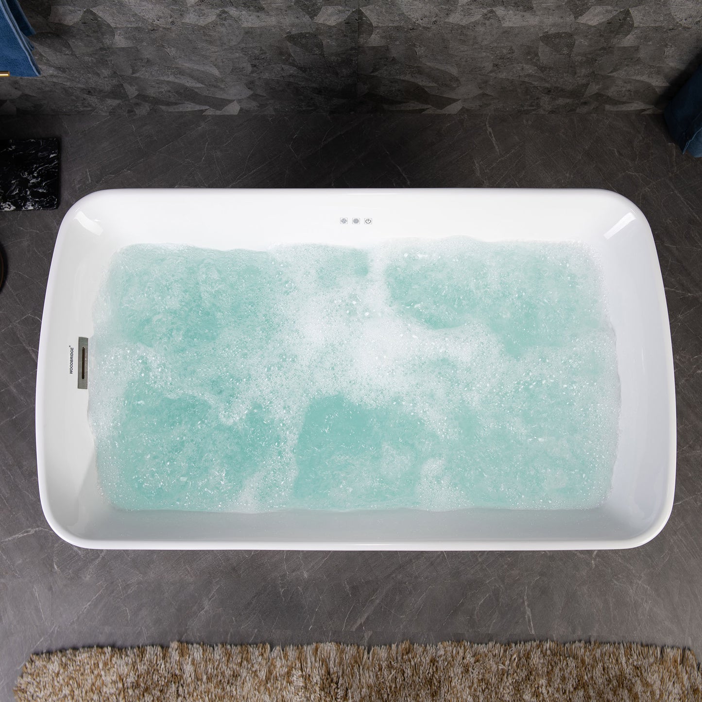 Hezi 48" Freestanding Whirlpool Bathtub