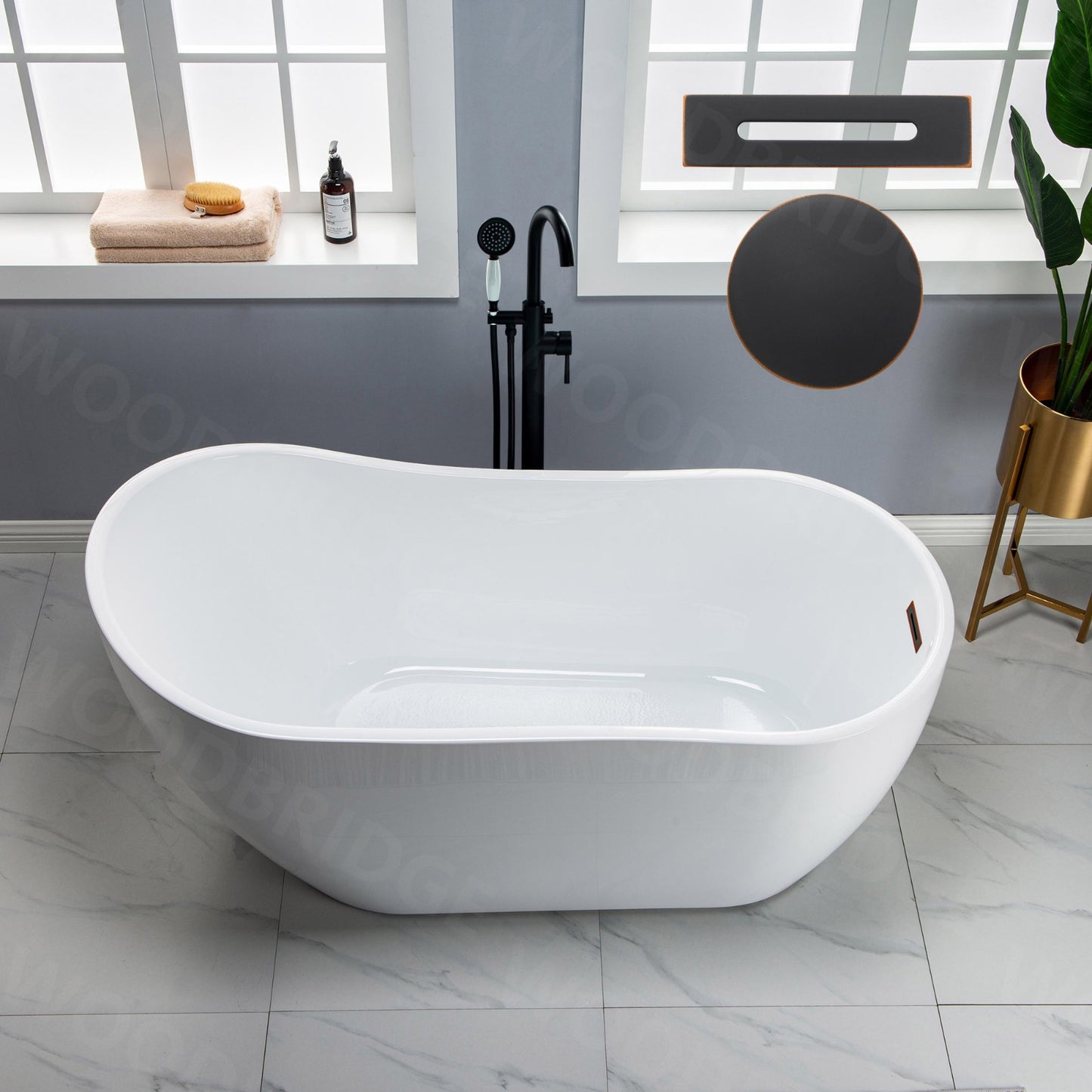 Welle 59" Freestanding Bathtub