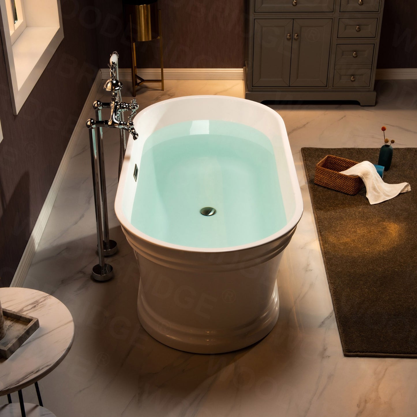 Tuman 59" Freestanding Bathtub