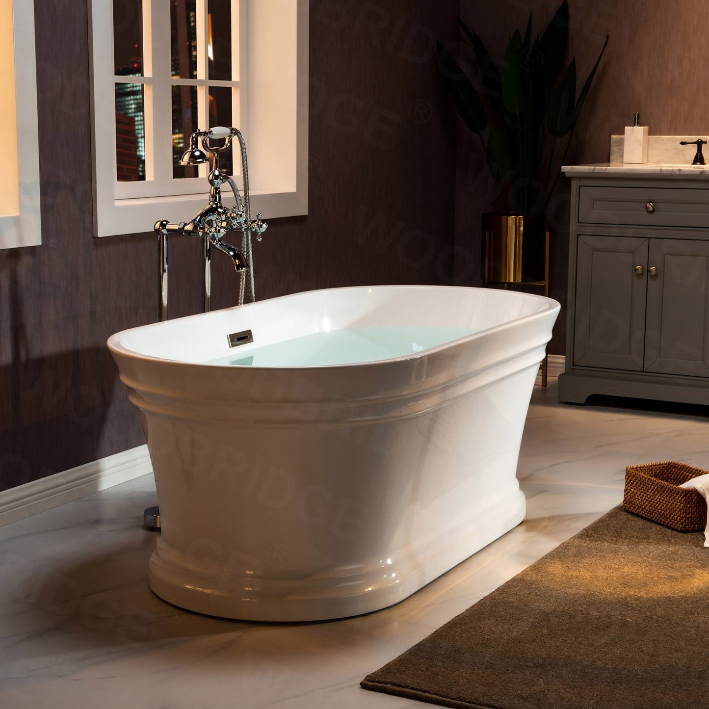 Tuman 59" Freestanding Bathtub
