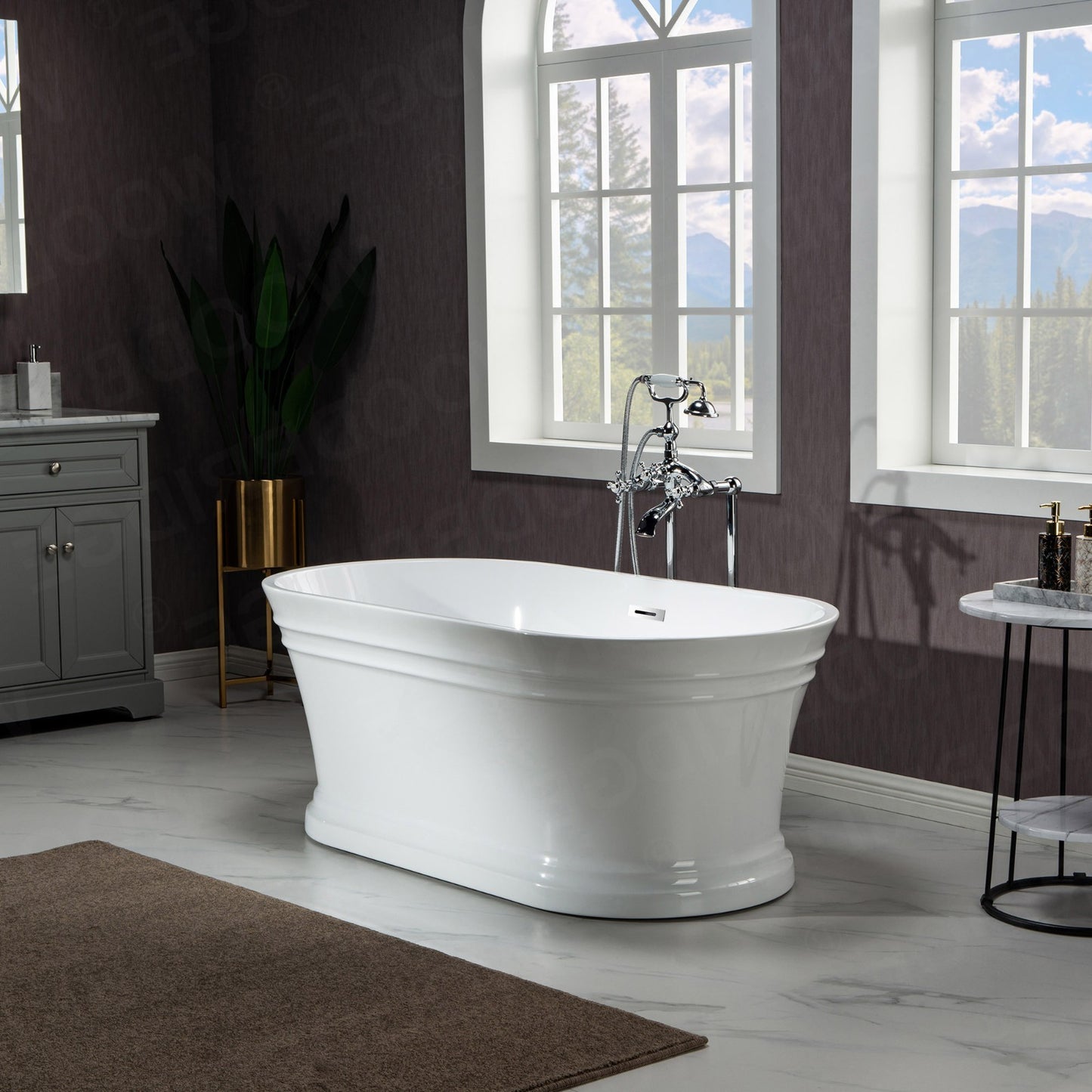 Tuman 59" Freestanding Bathtub