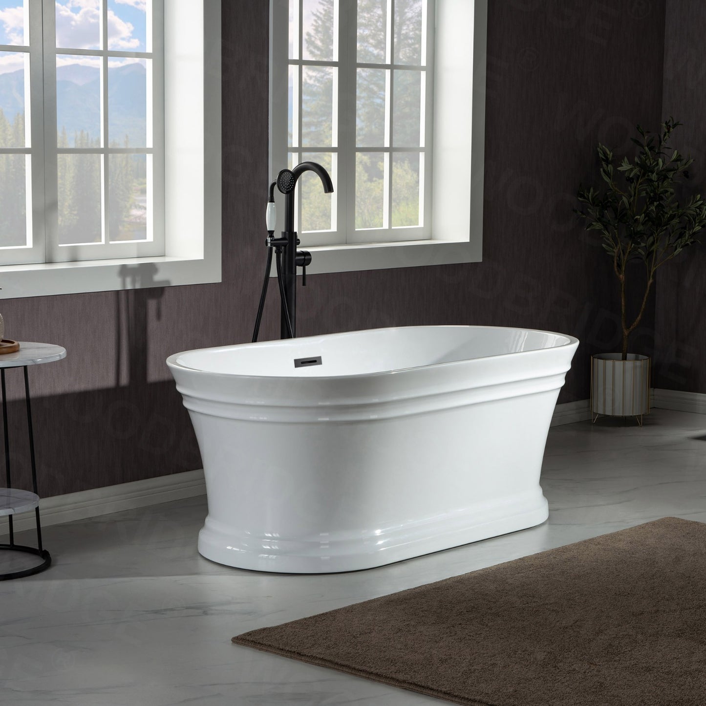 Tuman 59" Freestanding Bathtub