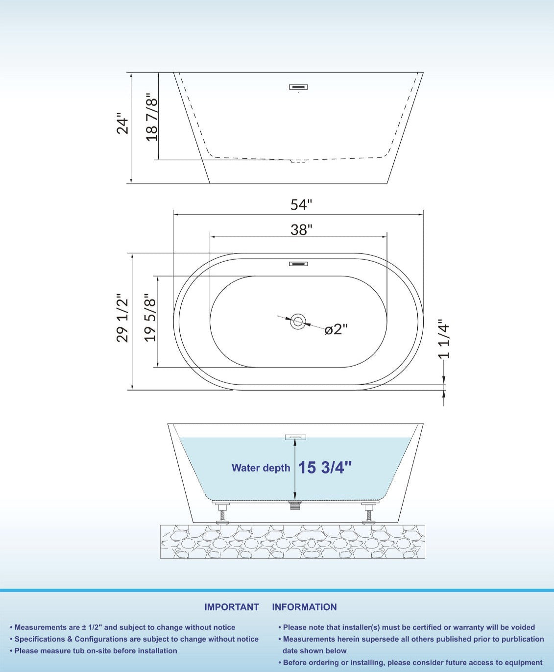 Brume 54" Freestanding Bathtub