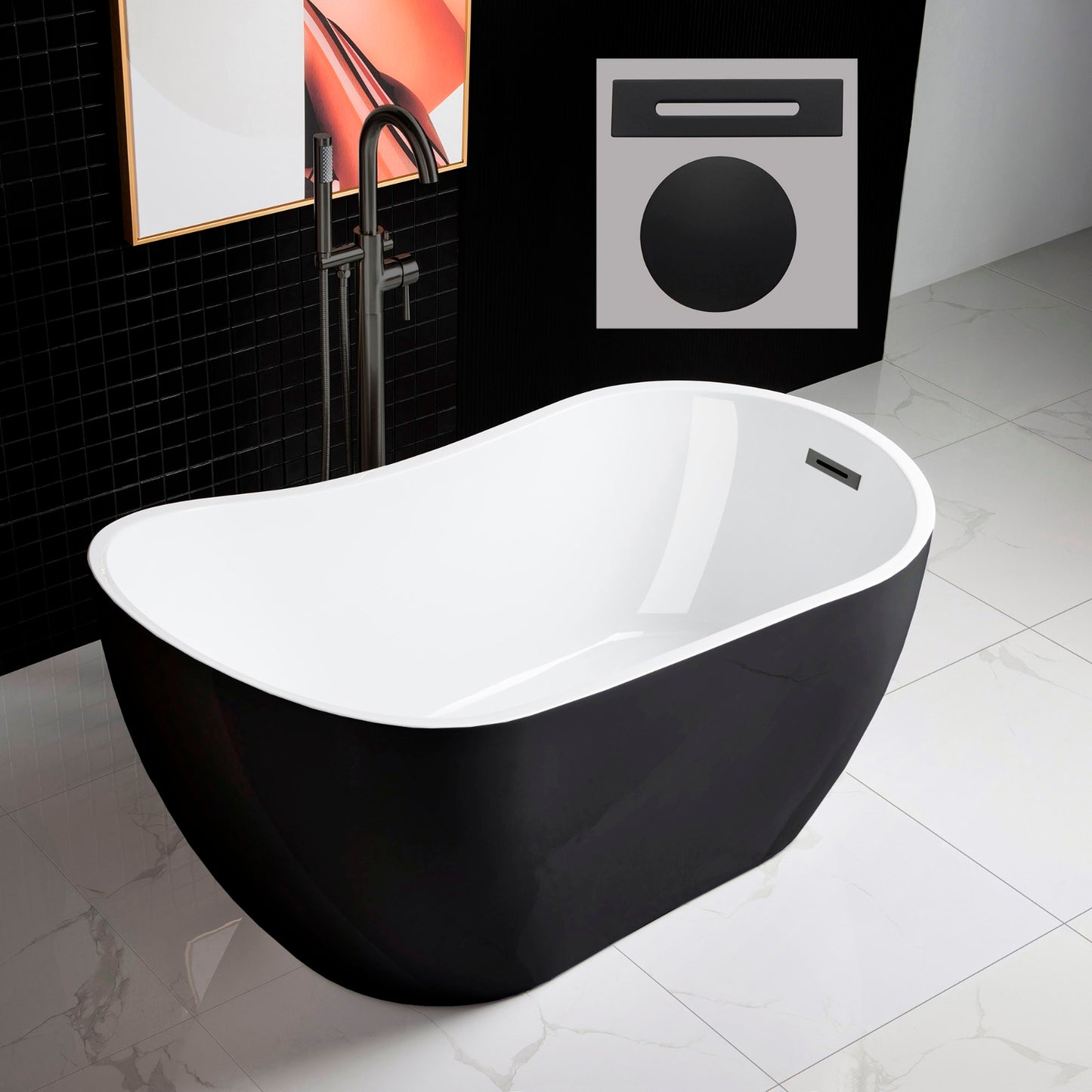Welle 54" Freestanding Bathtub