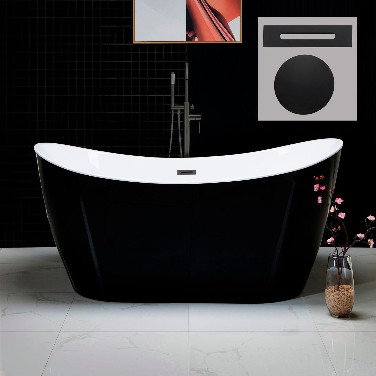 Niebla 59" Freestanding Bathtub
