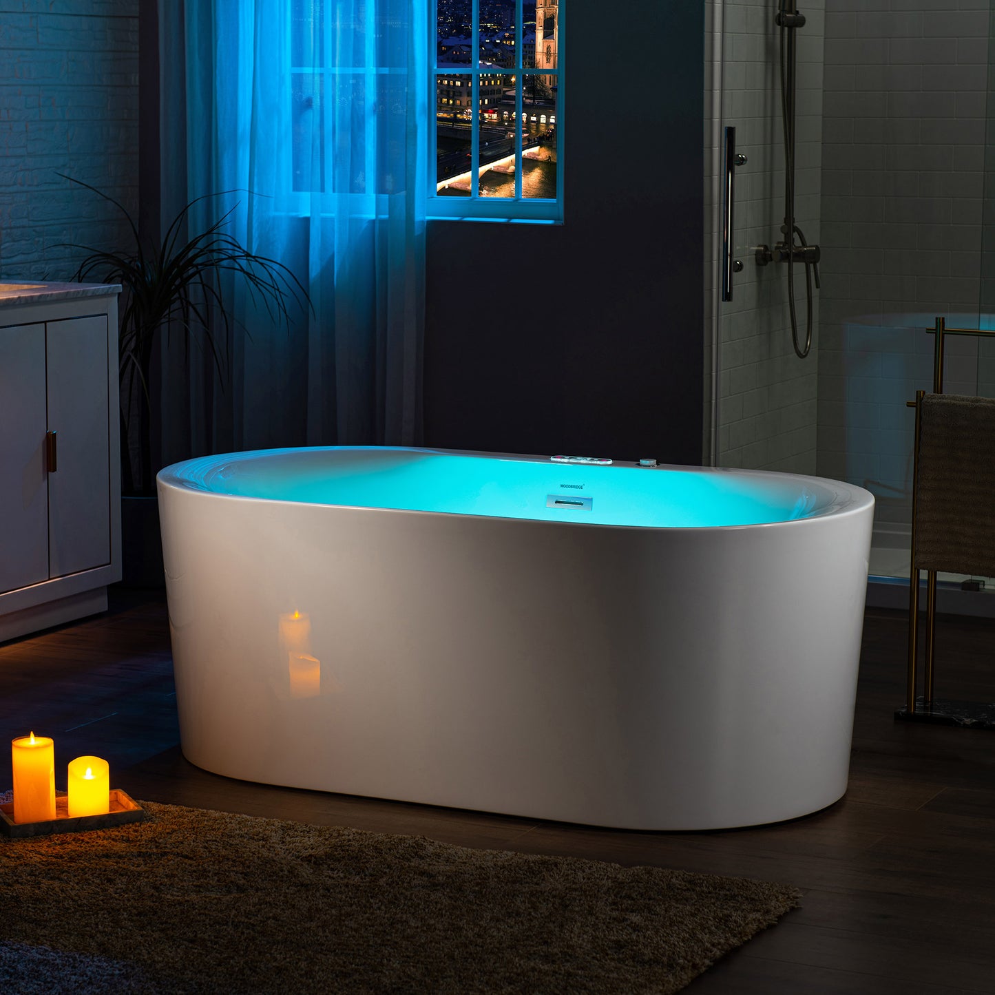 Vortice 59" Freestanding Whirlpool Bathtub