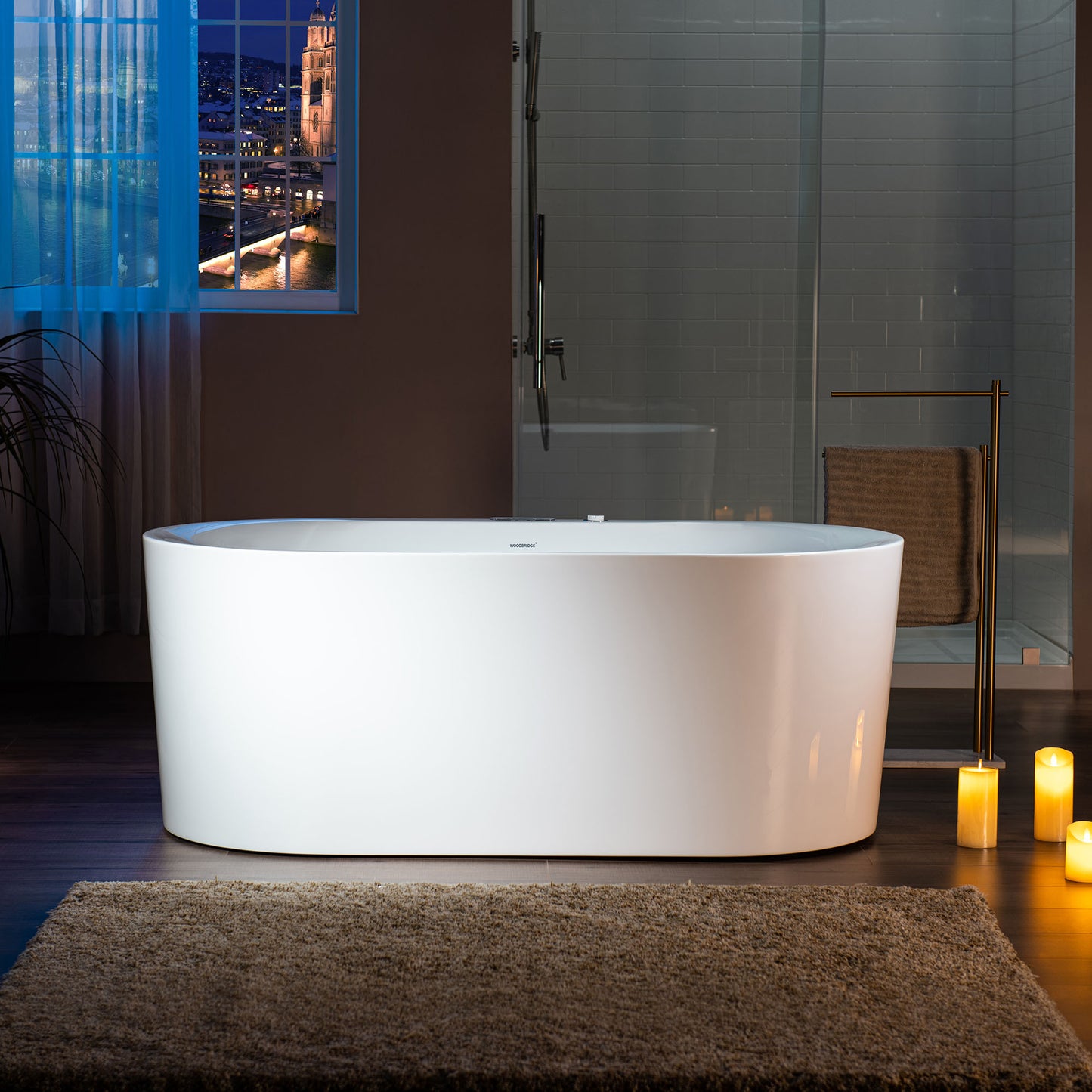 Vortice 59" Freestanding Whirlpool Bathtub