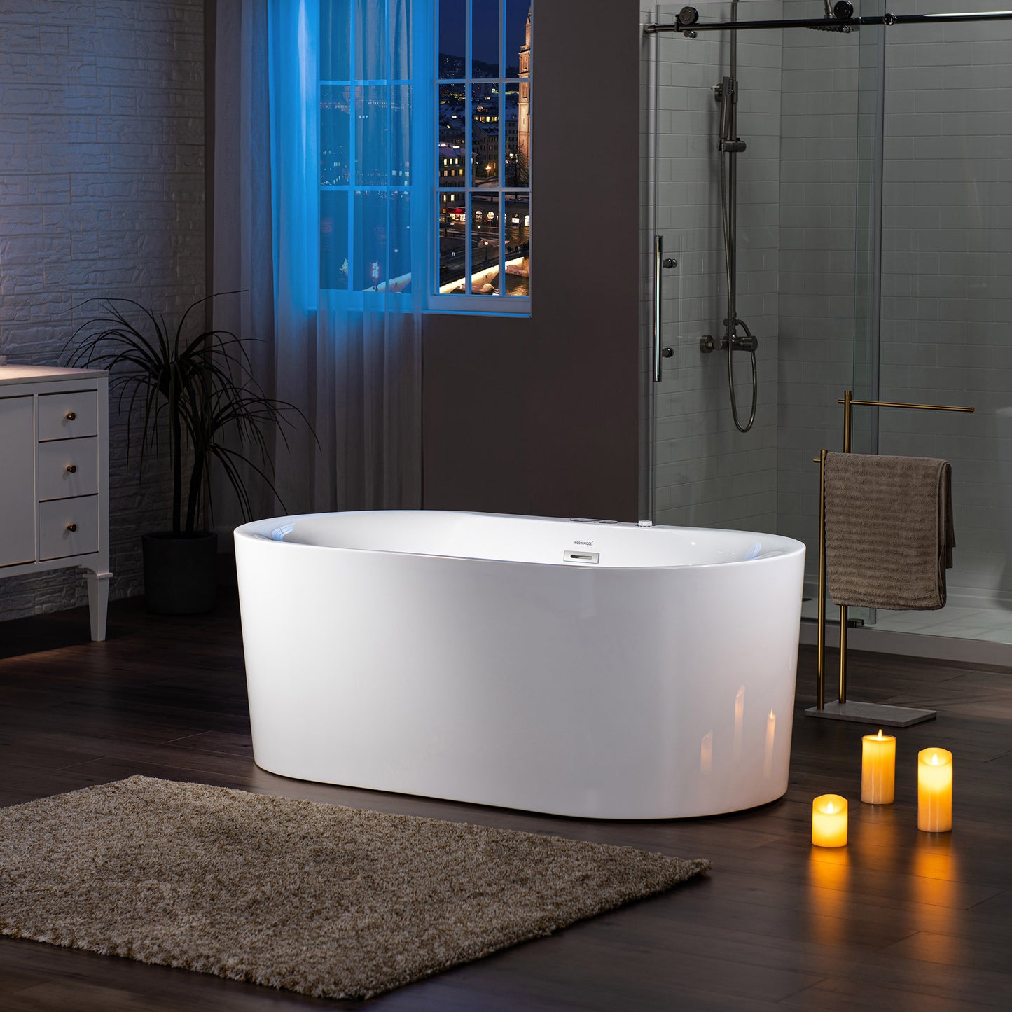 Vortice 59" Freestanding Whirlpool Bathtub