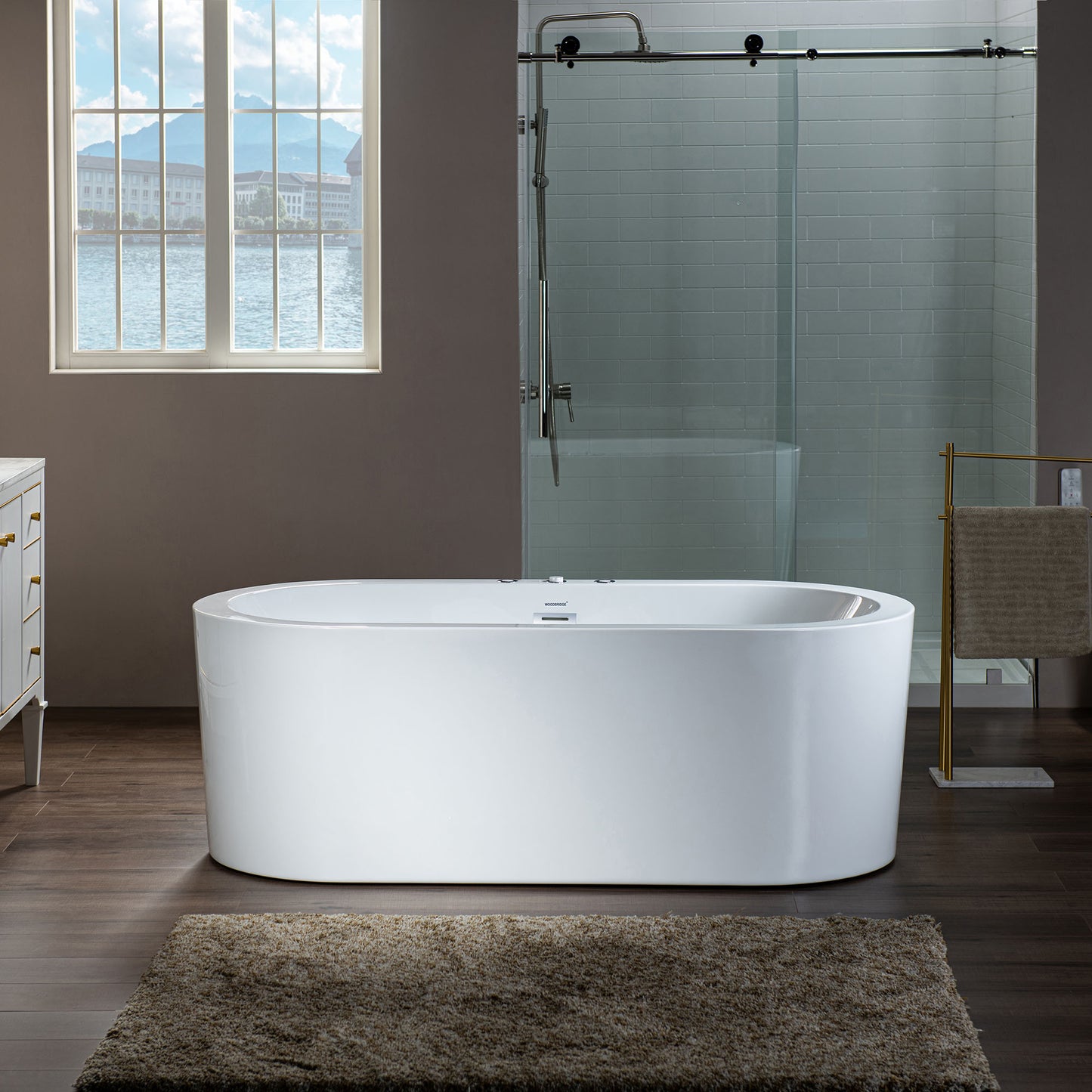 Uzu 67" Freestanding Whirlpool Bathtub